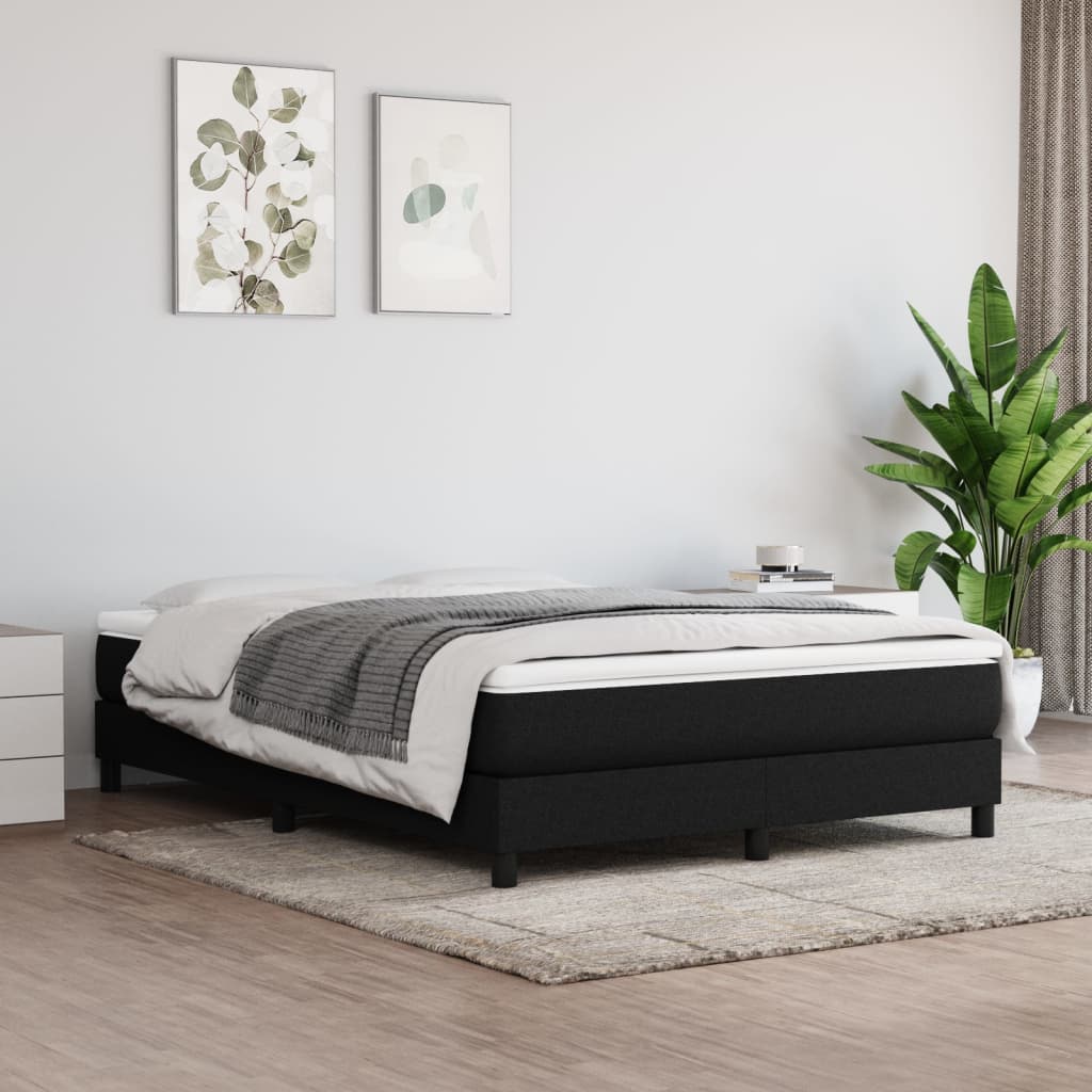Boxspringbett Sandro inkl. Topper Schwarz 140x200 cm Stoff