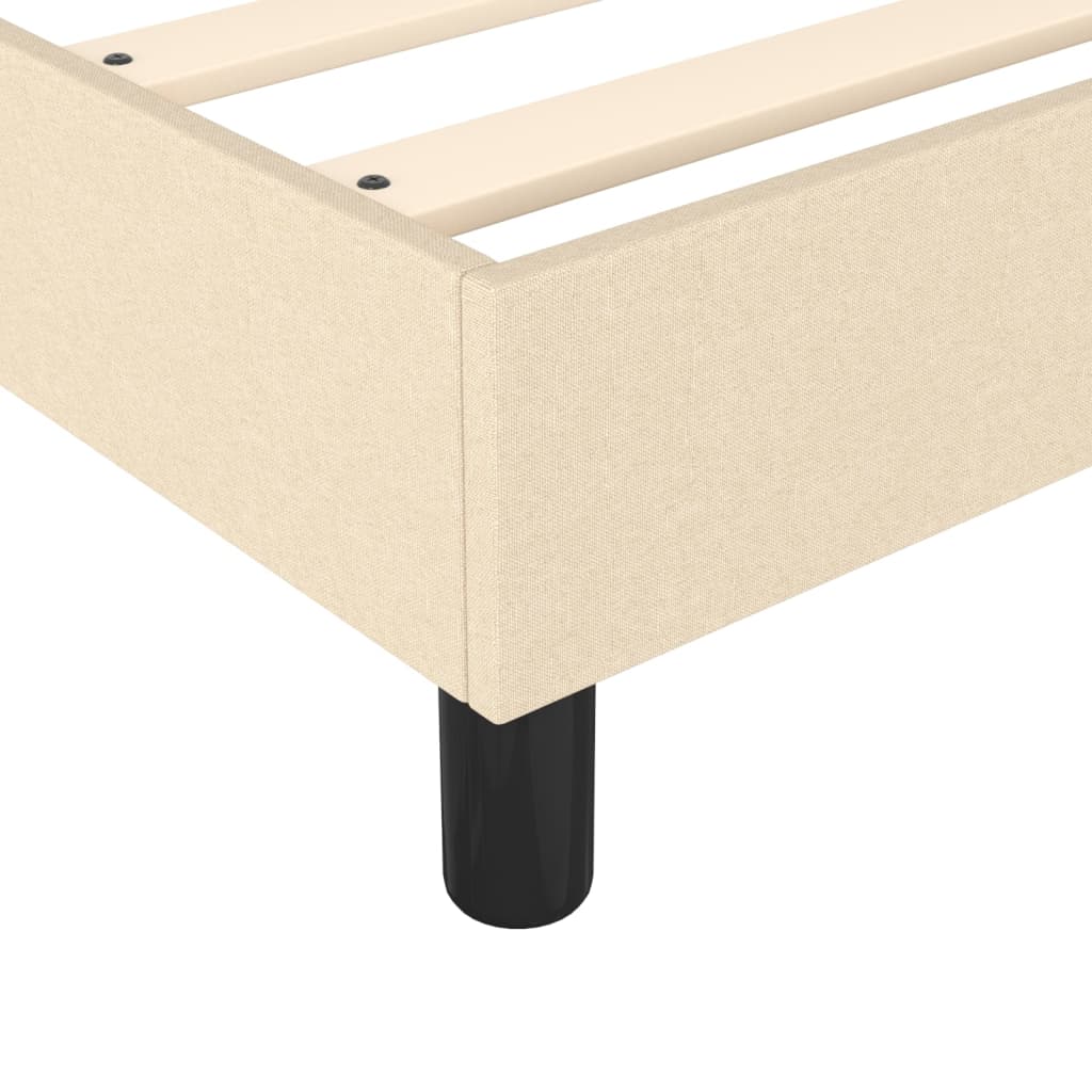 Boxspringbett Sandro inkl. Topper Cremefarben 140x200 cm Stoff