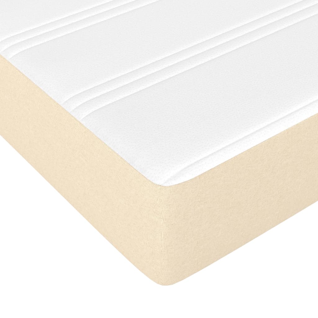 Boxspringbett Sandro inkl. Topper Cremefarben 140x200 cm Stoff