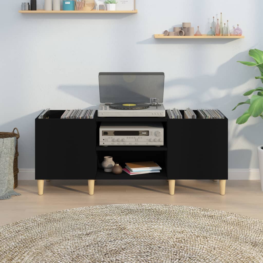 TV-Schrank Schwarz 121x38x48 cm Holzwerkstoff