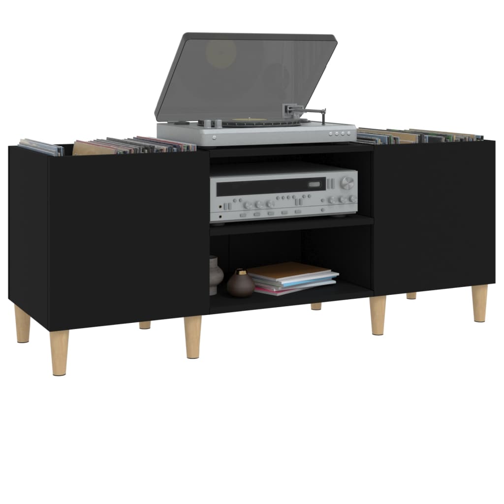 TV-Schrank Schwarz 121x38x48 cm Holzwerkstoff