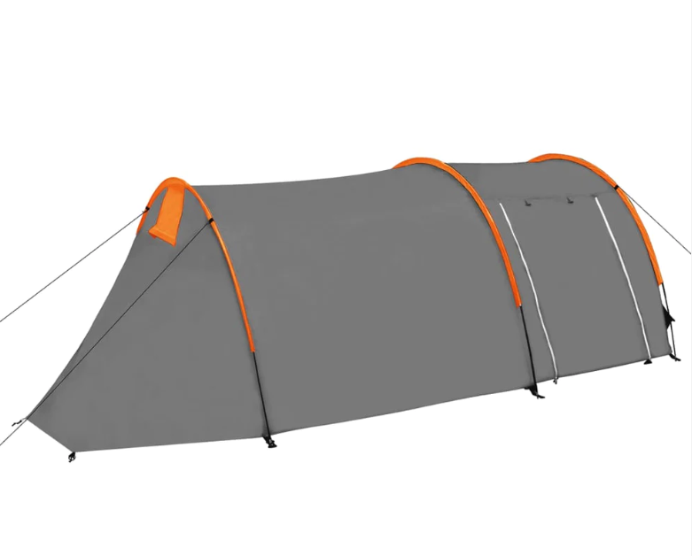 Campingzelt "Holiday-Deluxe" für 4 Personen Grau und Orange