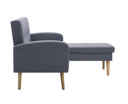 Sofa "Amilia" mit Stoffbezug in Hellgrau
