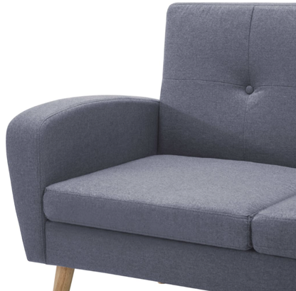 Sofa "Amilia" mit Stoffbezug in Hellgrau