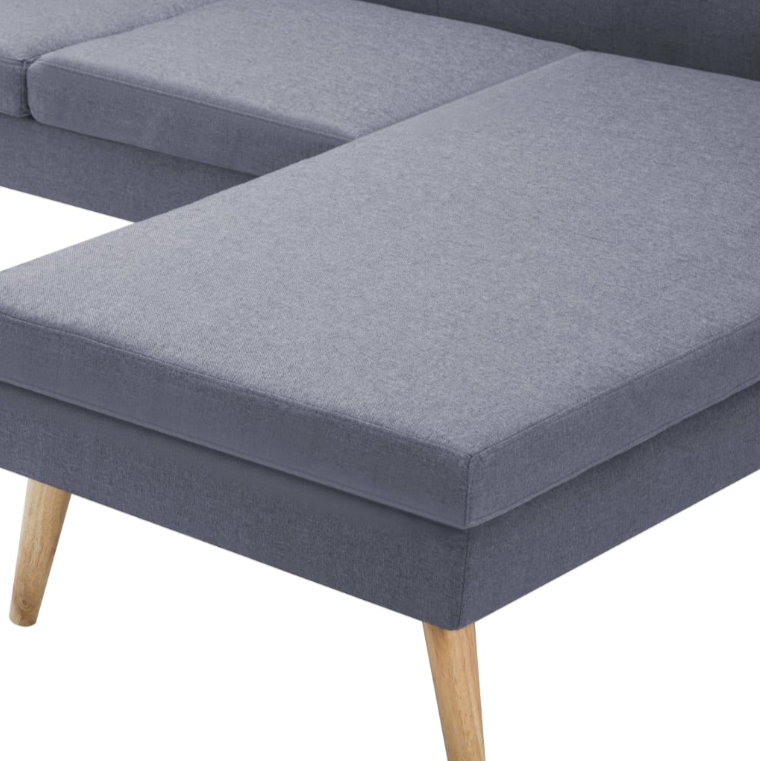 Sofa "Amilia" mit Stoffbezug in Hellgrau