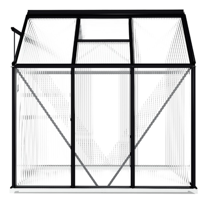 Gewächshaus Sunshine-Pro mit Fundament in Anthrazit aus Aluminium