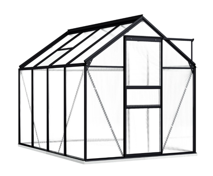 Gewächshaus Sunshine-Pro mit Fundament in Anthrazit aus Aluminium
