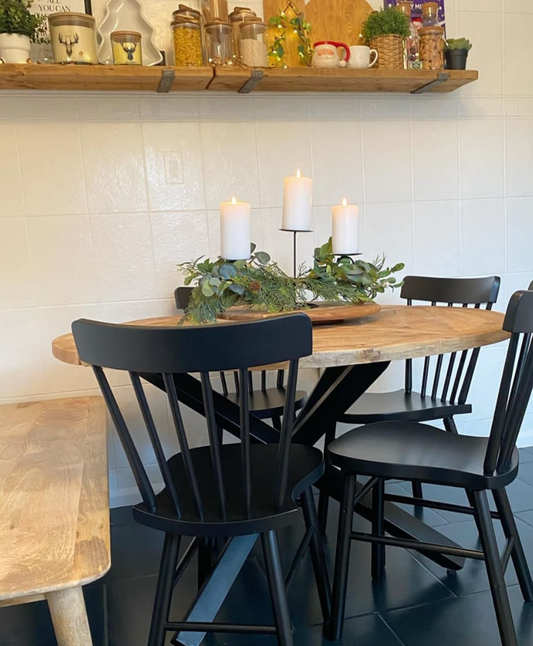 Esstisch Rund 120×76 cm Mango Massivholz