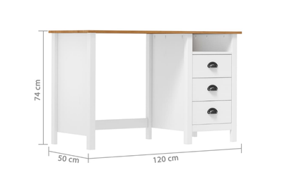 Schreibtisch "Constantin" aus massivem Kiefernholz