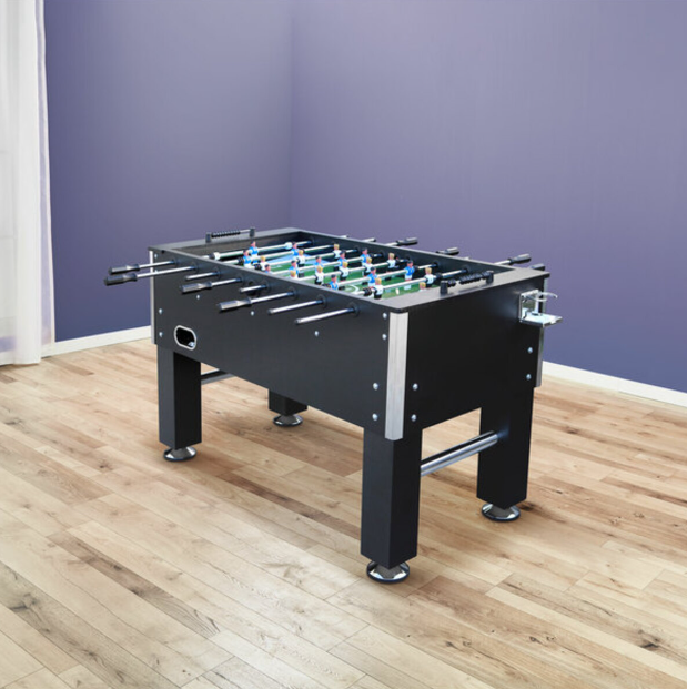 Kickertisch C7 Stahl 60 kg 140x74,5x87,5 cm Schwarz