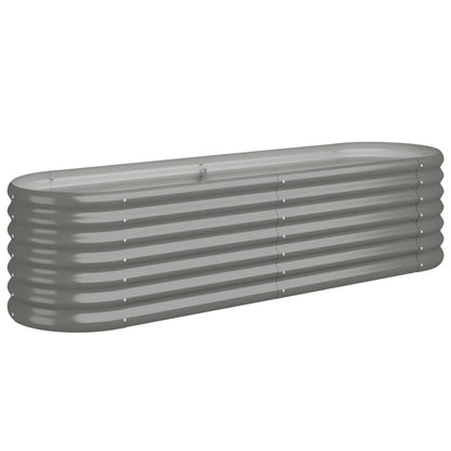 Hochbeet Svenson Pulverbeschichteter Stahl 152x40x36 cm Grau