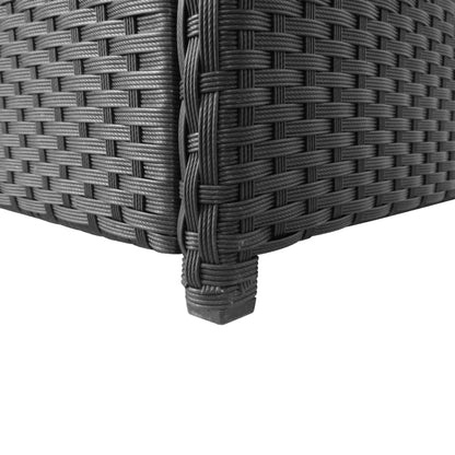 Gartenbox Schwarz 120x50x60 cm Poly Rattan