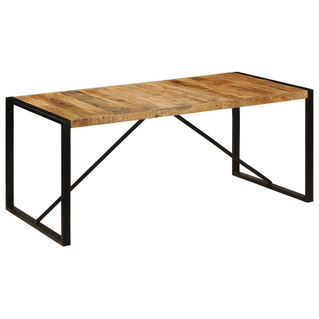 Esszimmertisch "Laurenz" aus rauem Mango-Massivholz 180x90cm