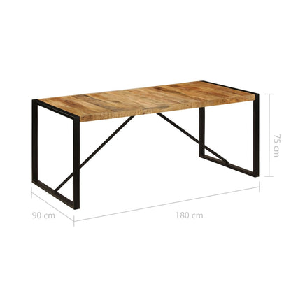 Esszimmertisch "Laurenz" aus rauem Mango-Massivholz 180x90cm