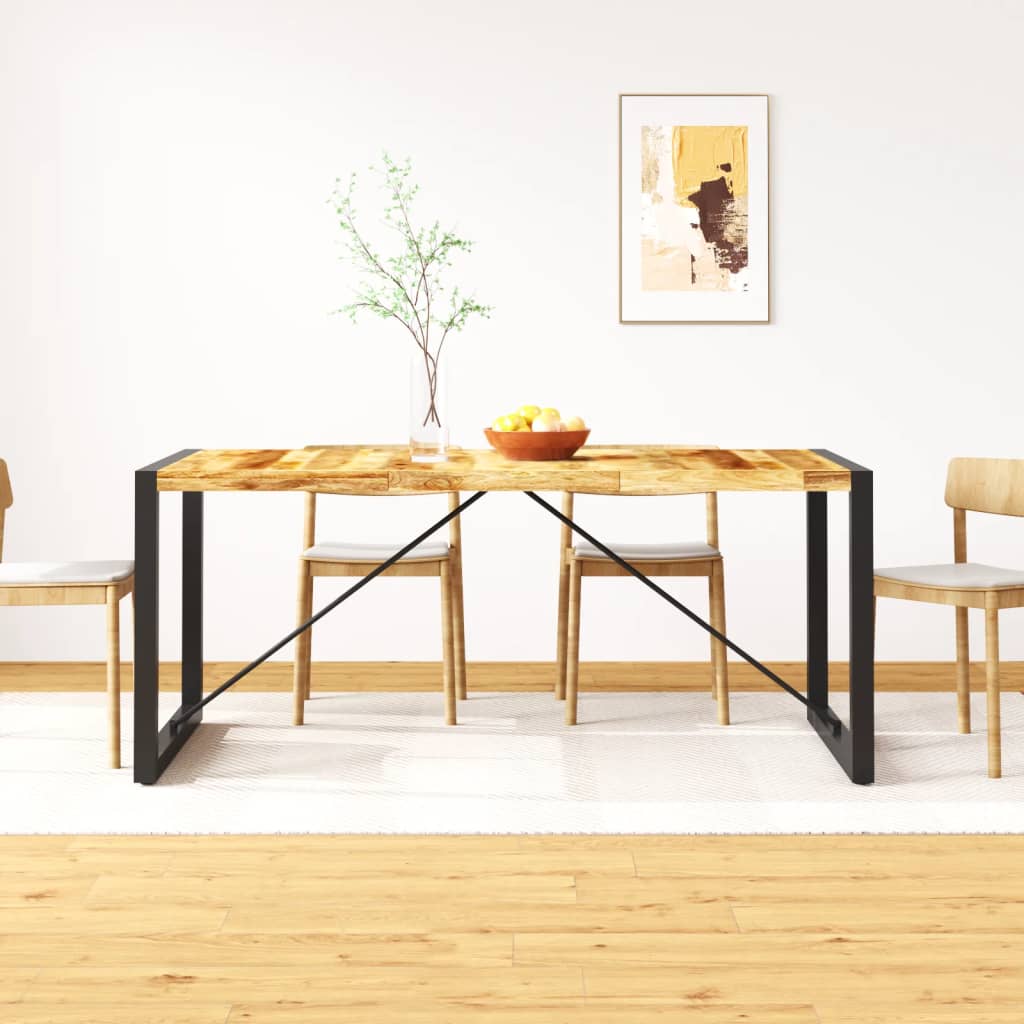 Esszimmertisch "Laurenz" aus rauem Mango-Massivholz 180x90cm