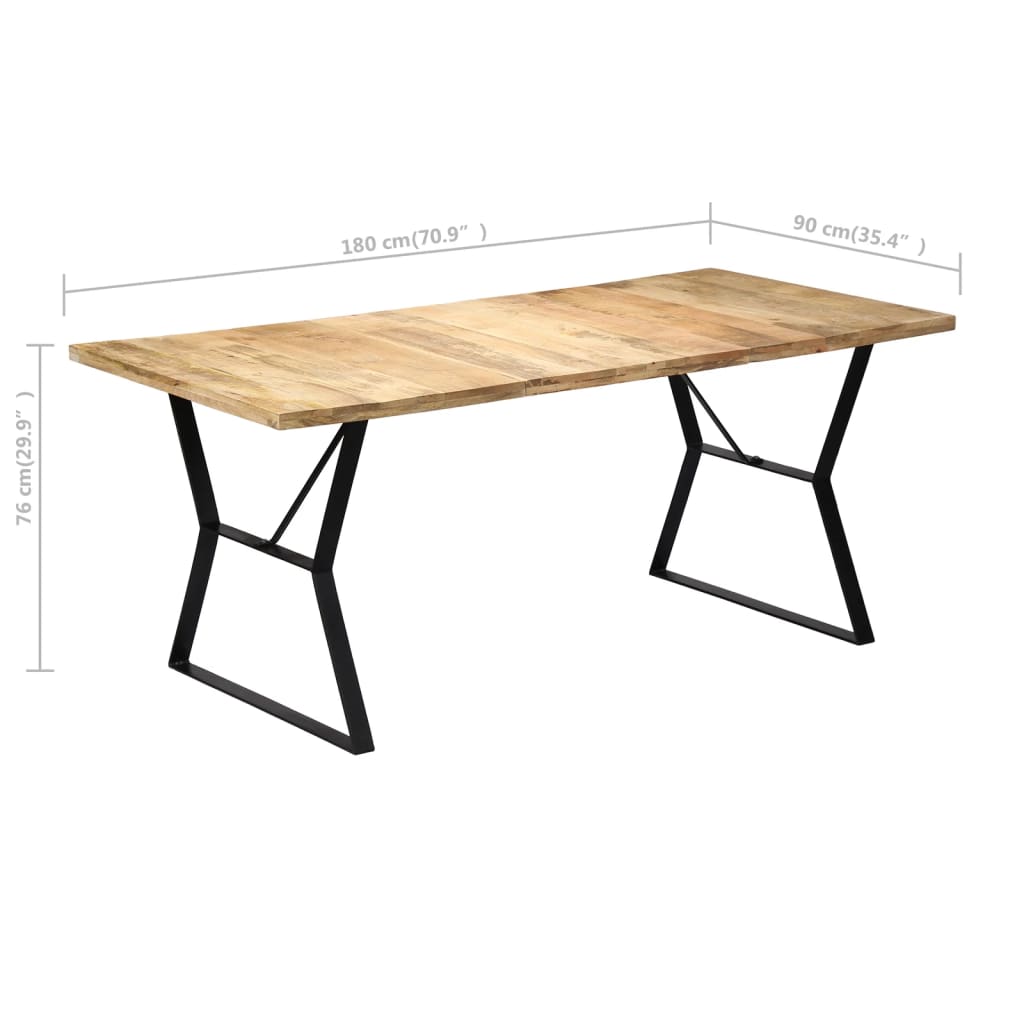 Esstisch 180 x 90 x 76 cm Massivholz Mango