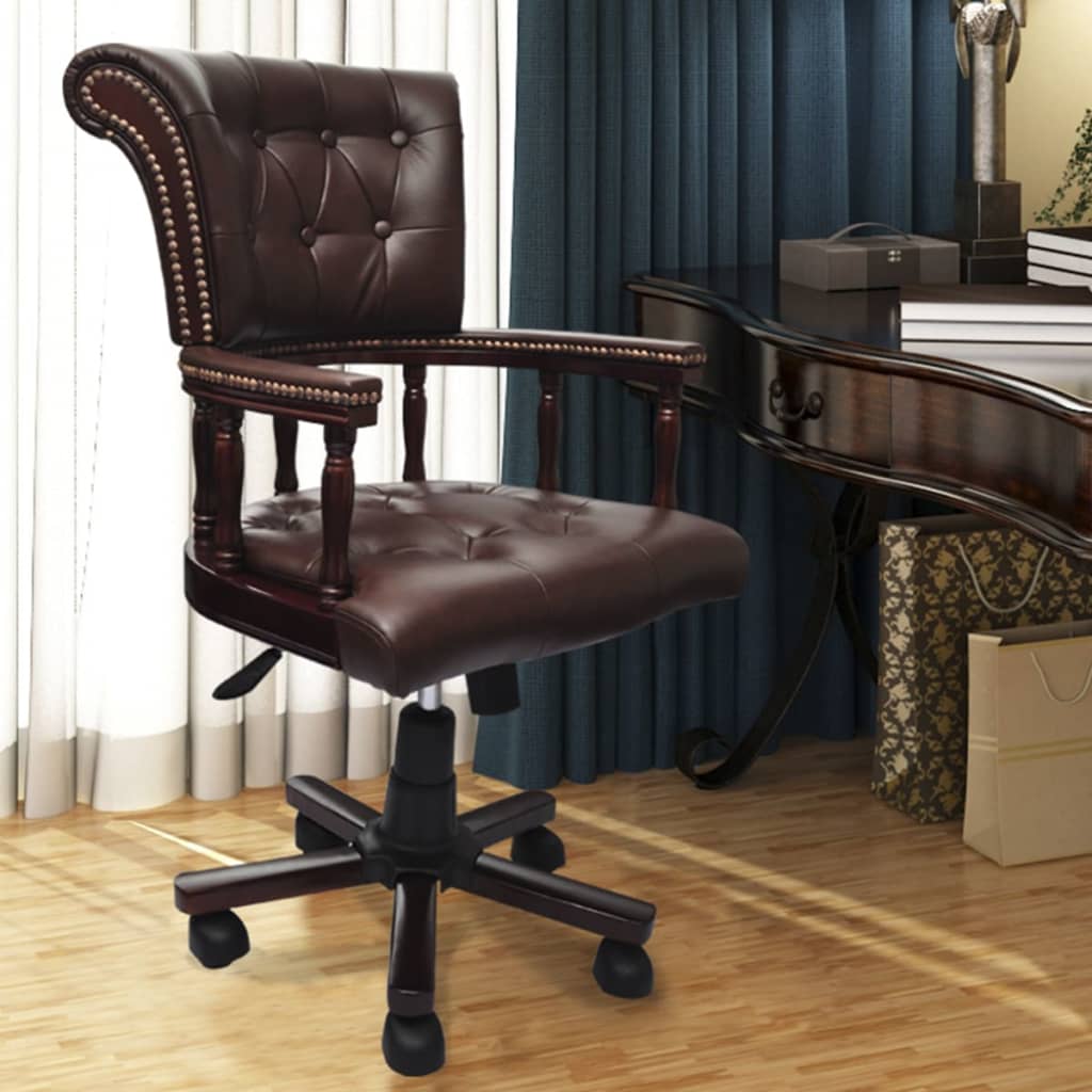 Bürodrehstuhl Braun Antik