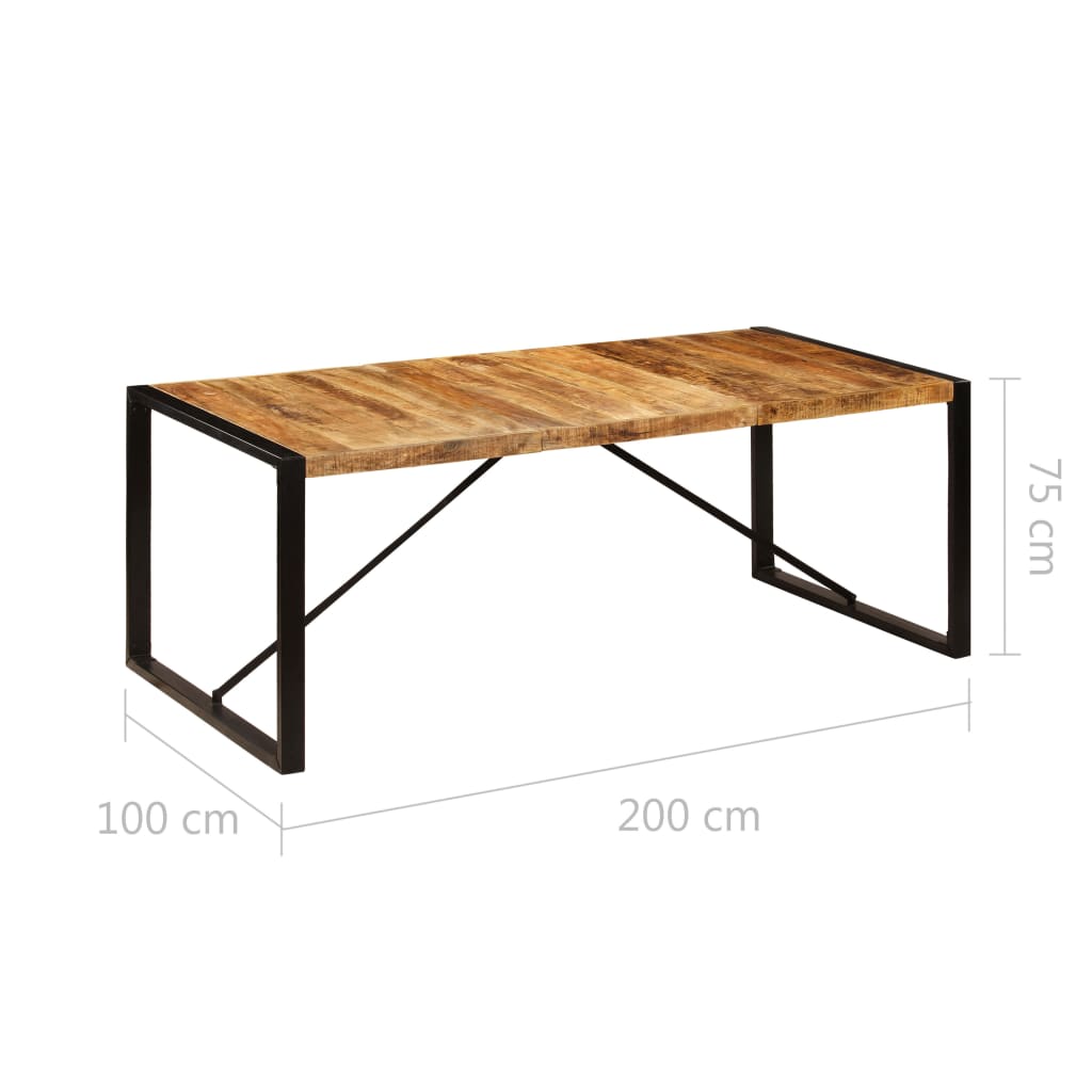 200 x 100 x 75 cm Massivholz Mango