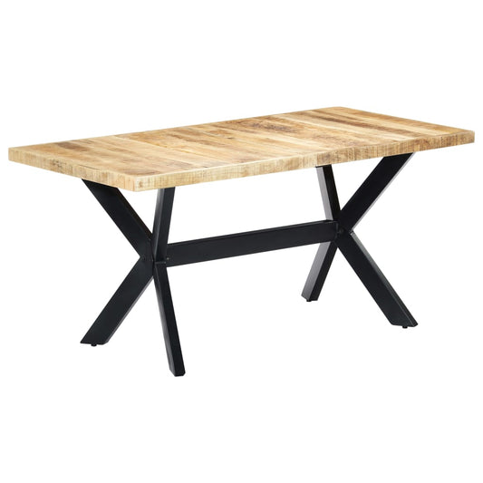 Esstisch 160 x 80 x 75 cm Raues Mangoholz Massiv