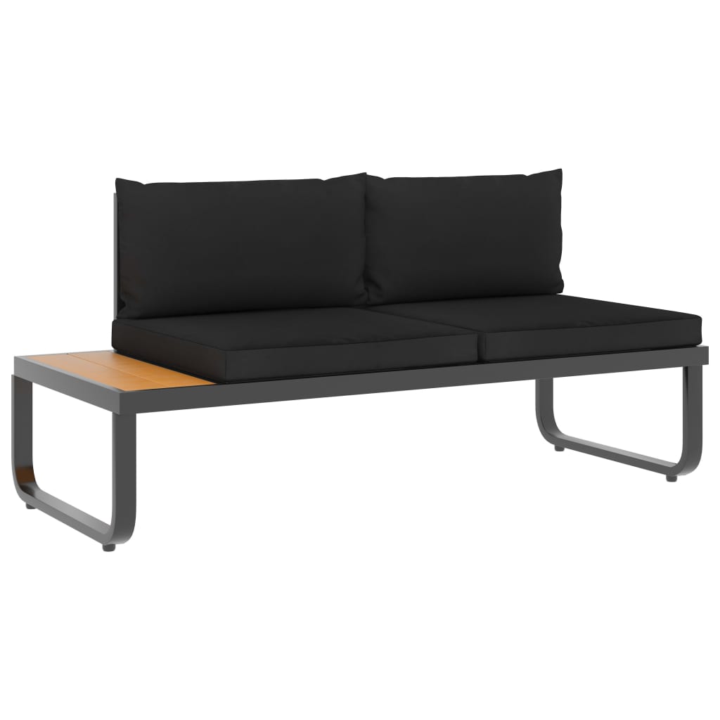 Garten-Ecksofa-Set "Valencia" mit Auflagen in Dunkelgrau und Braun (Noch 2 Stück auf Lager)