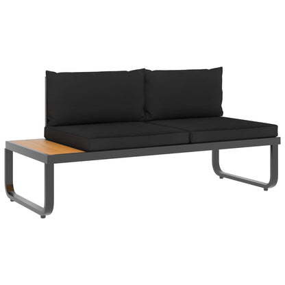 Garten-Ecksofa-Set "Valencia" mit Auflagen in Dunkelgrau und Braun (Noch 2 Stück auf Lager)