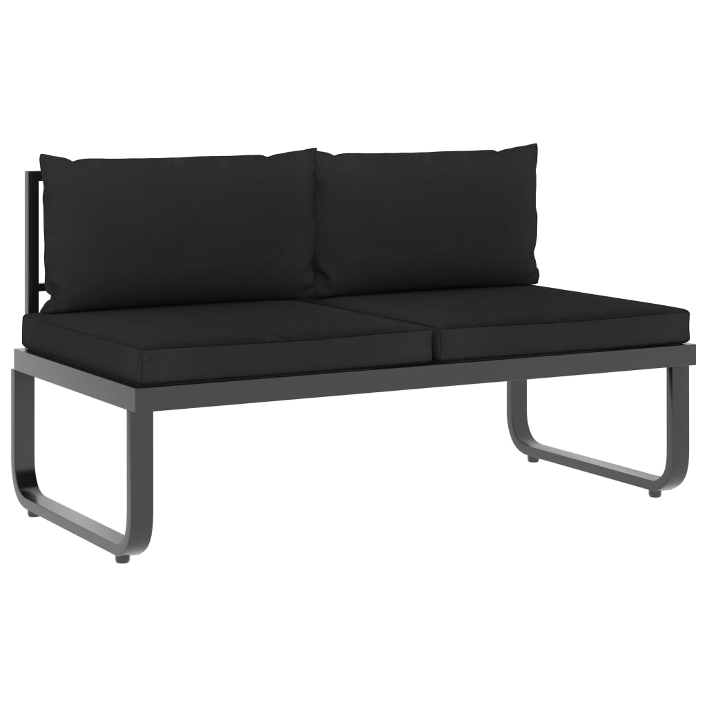 Garten-Ecksofa-Set "Valencia" mit Auflagen in Dunkelgrau und Braun (Noch 2 Stück auf Lager)