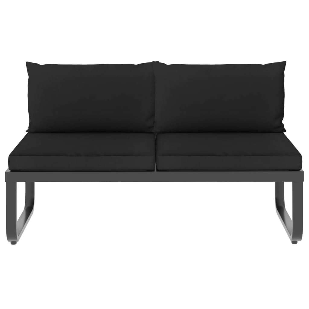 Garten-Ecksofa-Set "Valencia" mit Auflagen in Dunkelgrau und Braun (Noch 2 Stück auf Lager)