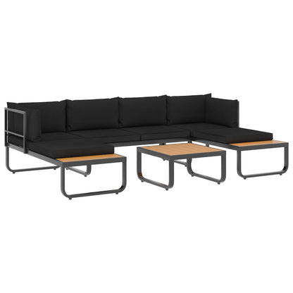 Garten-Ecksofa-Set "Boulevard" mit Auflagen Aluminium und WPC