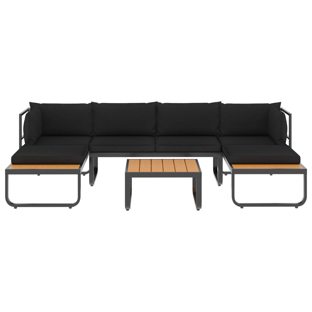 Garten-Ecksofa-Set "Boulevard" mit Auflagen Aluminium und WPC