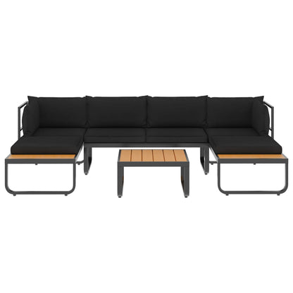 Garten-Ecksofa-Set "Boulevard" mit Auflagen Aluminium und WPC
