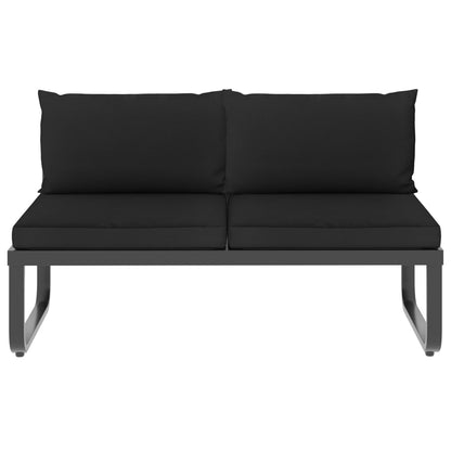 Garten-Ecksofa-Set "Boulevard" mit Auflagen Aluminium und WPC