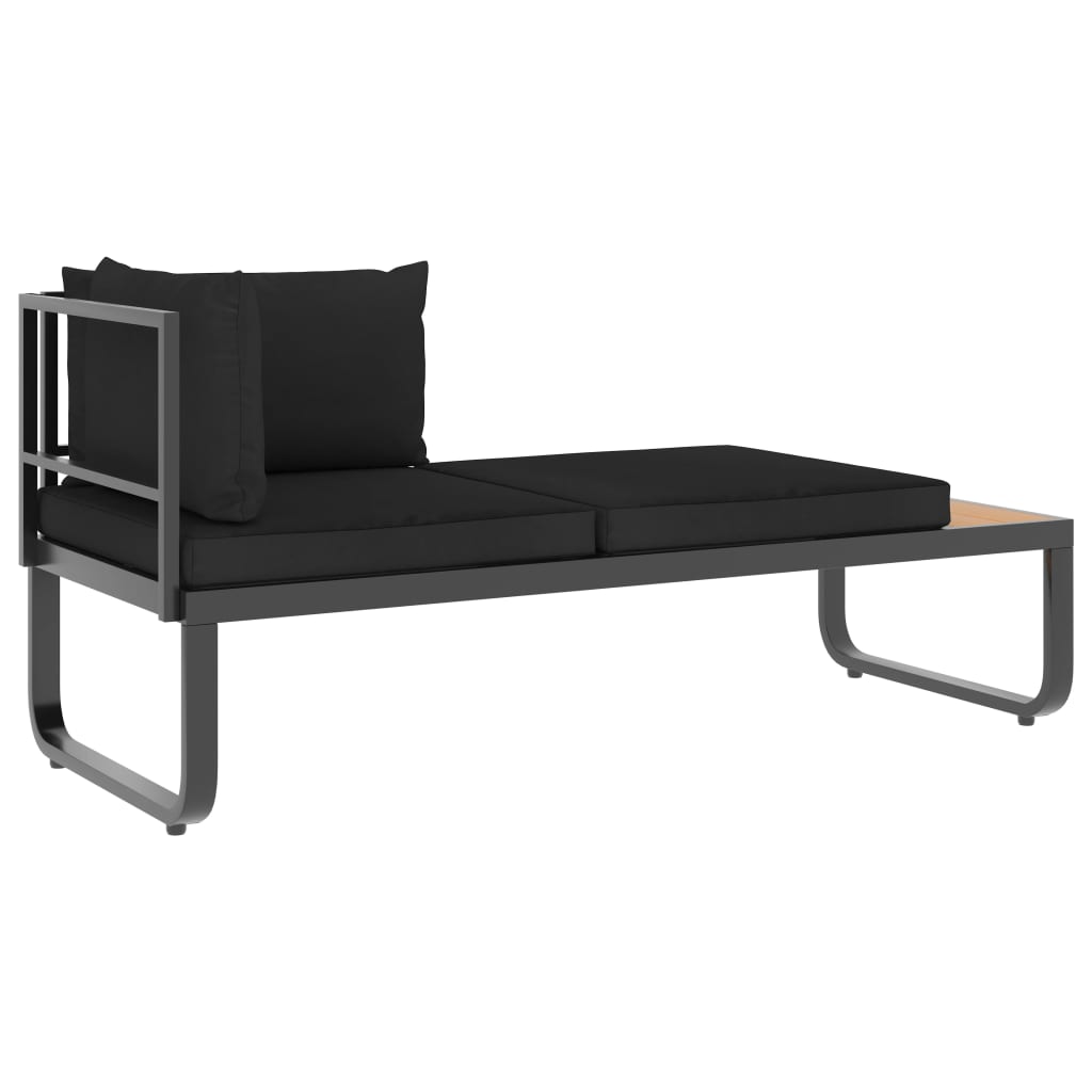 Garten-Ecksofa-Set "Boulevard" mit Auflagen Aluminium und WPC