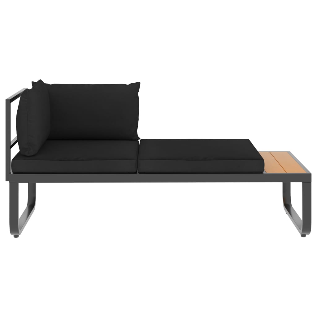 Garten-Ecksofa-Set "Boulevard" mit Auflagen Aluminium und WPC