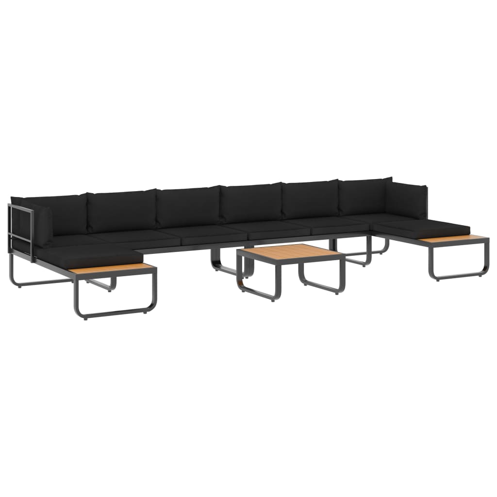 Garten-Ecksofa-Set "Emilia" mit Auflagen Aluminium und WPC