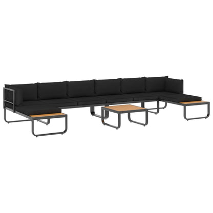 Garten-Ecksofa-Set "Emilia" mit Auflagen Aluminium und WPC