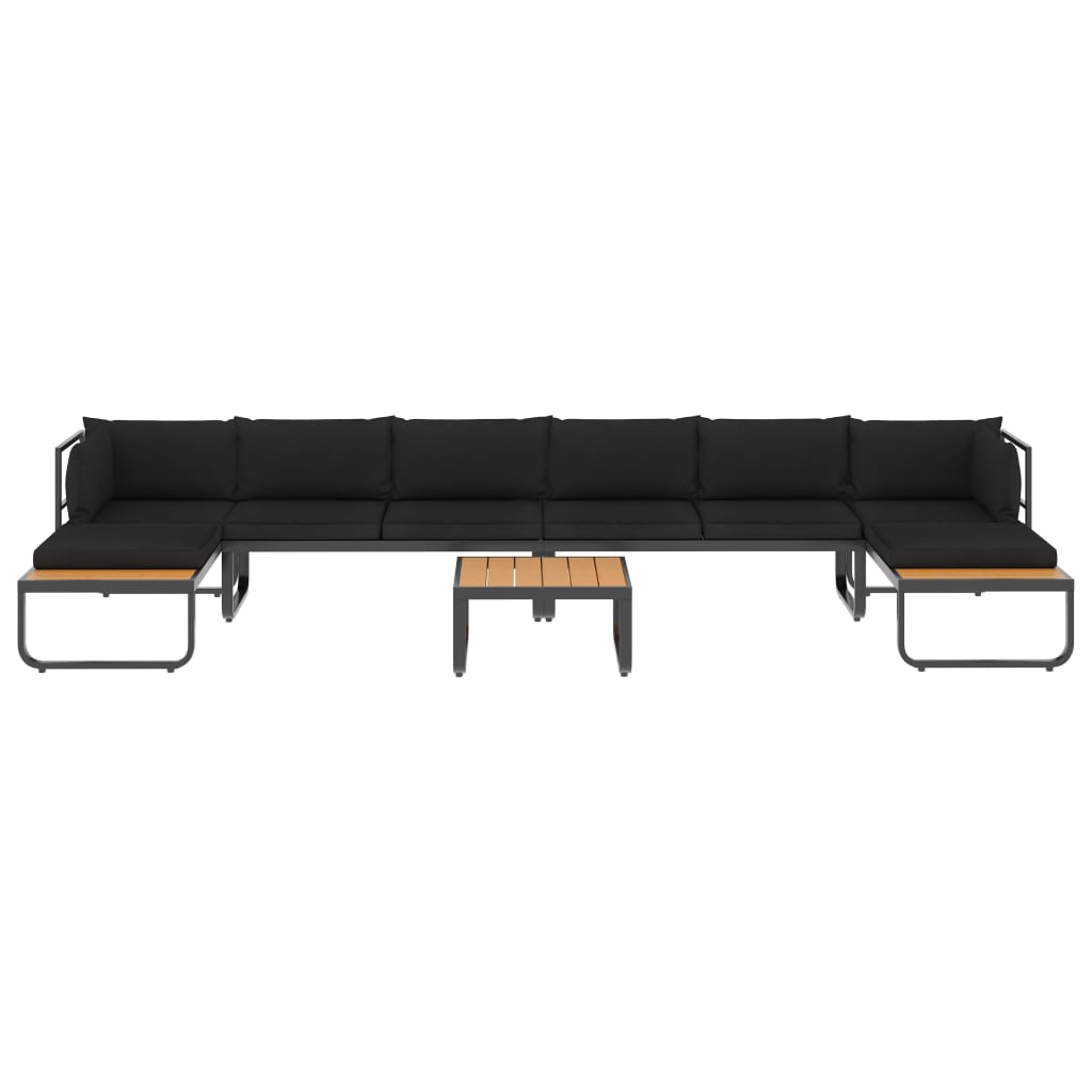 Garten-Ecksofa-Set "Emilia" mit Auflagen Aluminium und WPC
