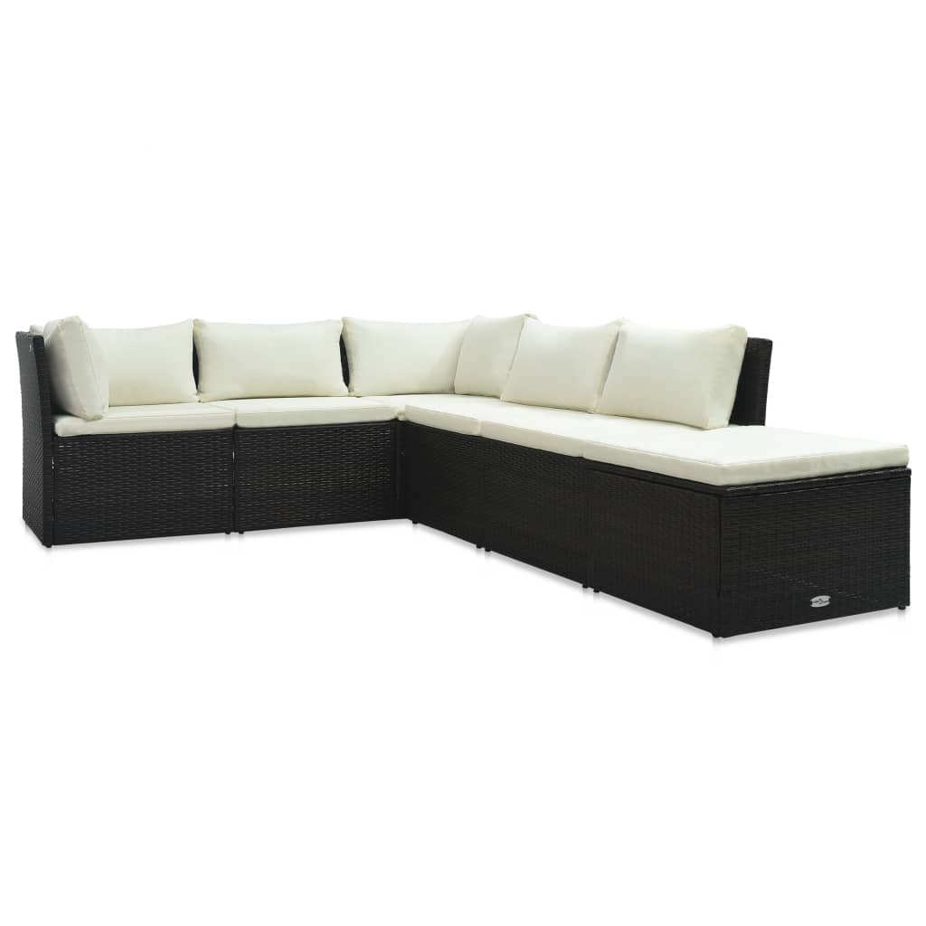 Garten-Lounge-Set "Arabella" mit Auflagen Poly Rattan Braun