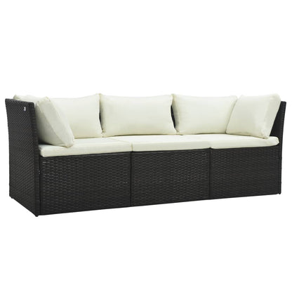 Garten-Lounge-Set "Arabella" mit Auflagen Poly Rattan Braun