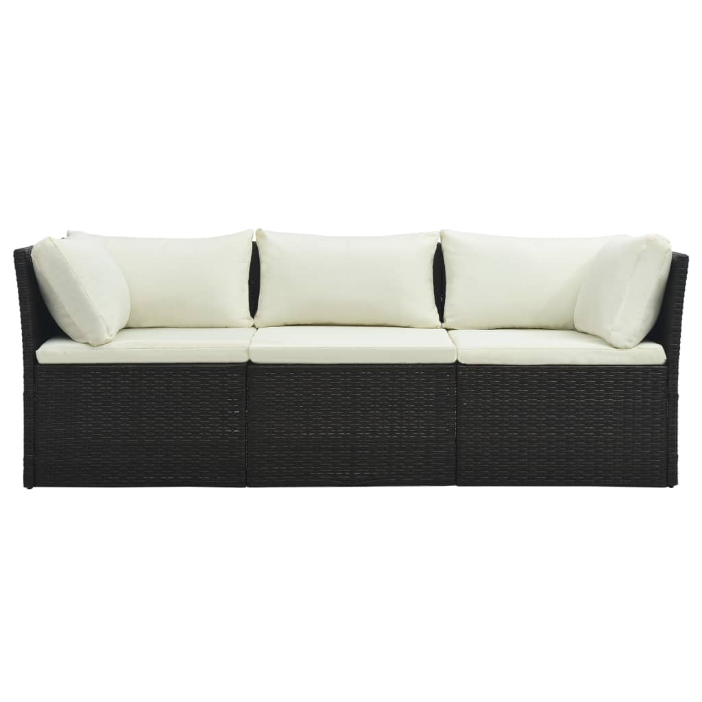 Garten-Lounge-Set "Arabella" mit Auflagen Poly Rattan Braun
