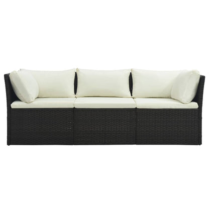 Garten-Lounge-Set "Arabella" mit Auflagen Poly Rattan Braun