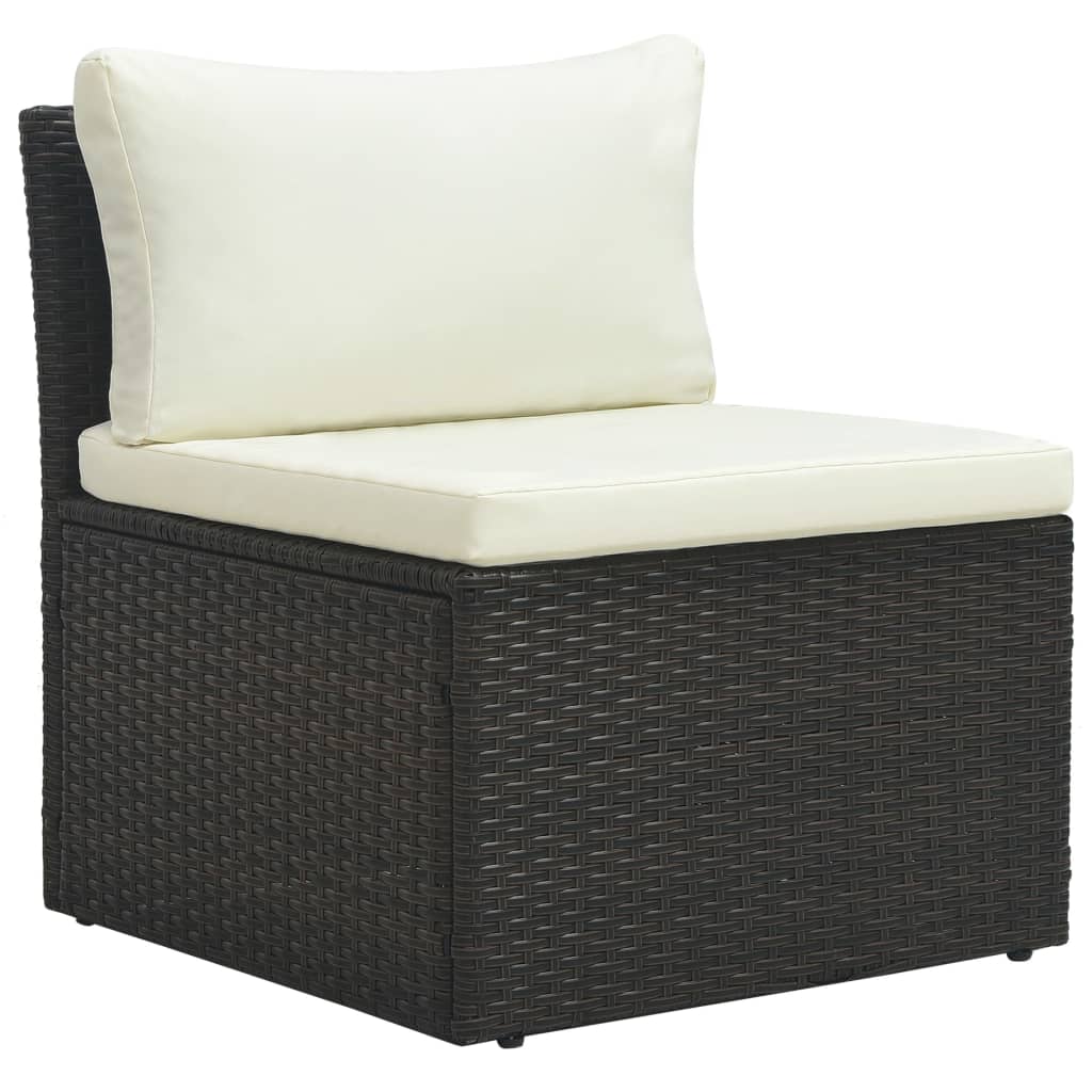 Garten-Lounge-Set "Arabella" mit Auflagen Poly Rattan Braun