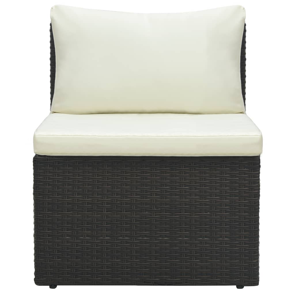 Garten-Lounge-Set "Arabella" mit Auflagen Poly Rattan Braun