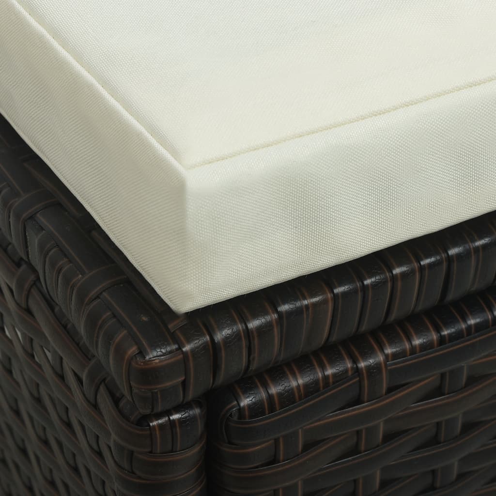 Garten-Lounge-Set "Arabella" mit Auflagen Poly Rattan Braun