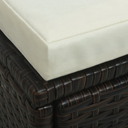 Garten-Lounge-Set "Arabella" mit Auflagen Poly Rattan Braun