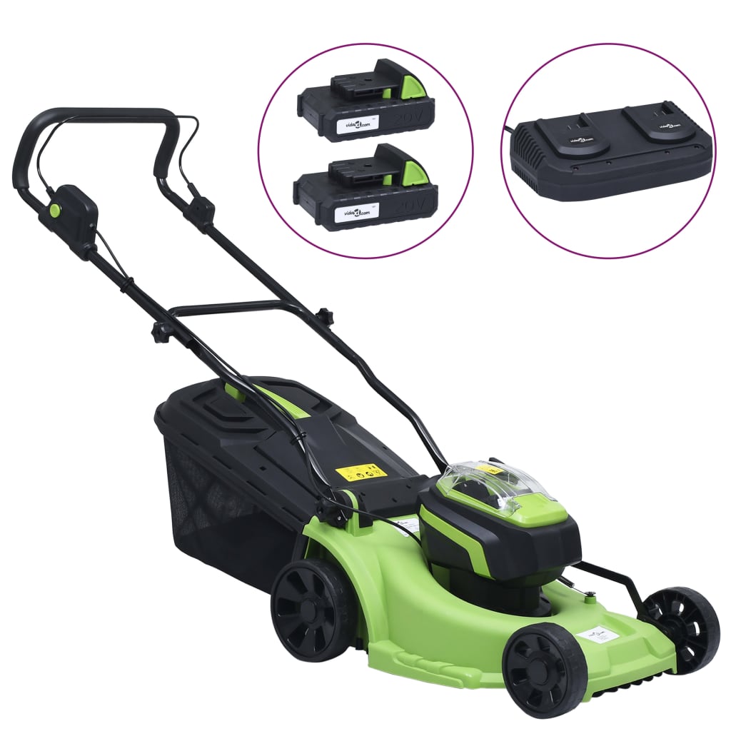 Akku-Rasenmäher mit Gartenpflege-Set