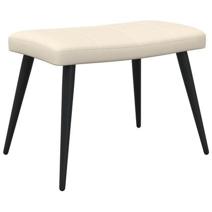 Relaxsessel mit Hocker Creme Stoff
