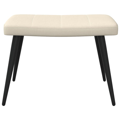 Relaxsessel mit Hocker Creme Stoff