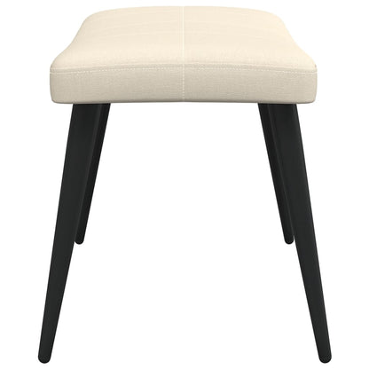Relaxsessel mit Hocker Creme Stoff