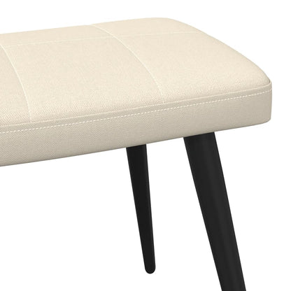 Relaxsessel mit Hocker Creme Stoff