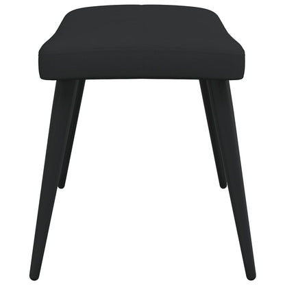 Relaxsessel mit Hocker Schwarz Stoff